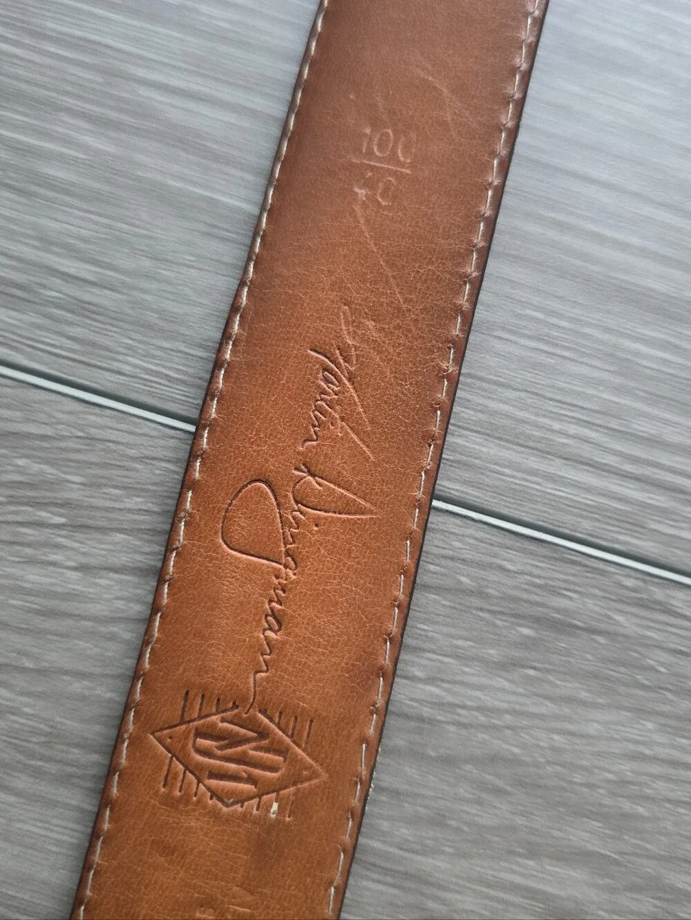 Martin Dingman Alligator Grain Calf Leather Belt Brown Silver Buckle Size 40 USA